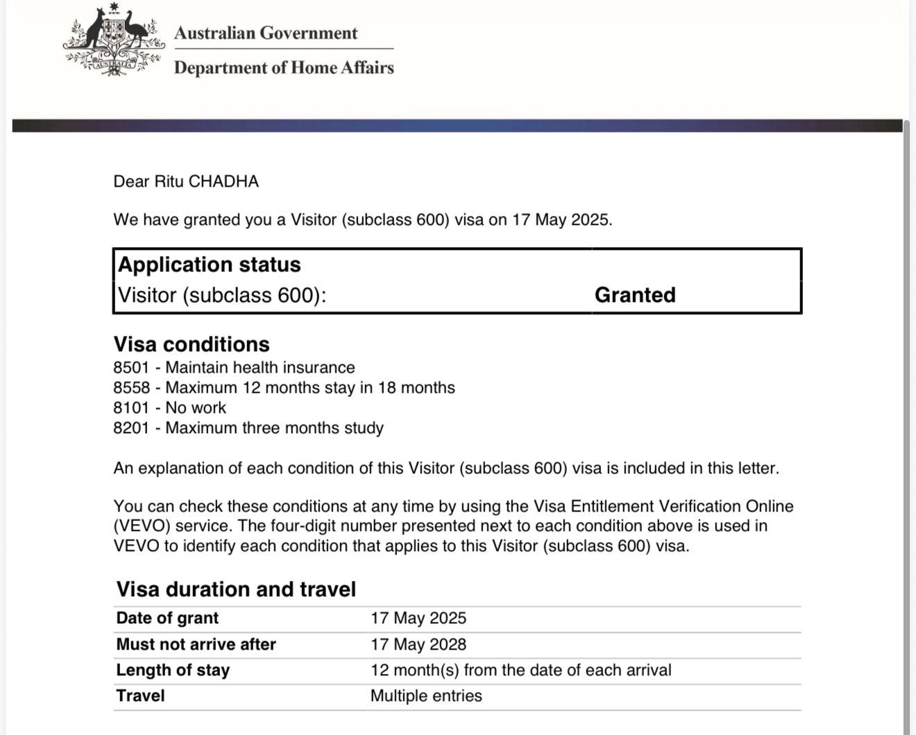 Australia Visitor Visa (Subclass 600) | Tourist for  Australia